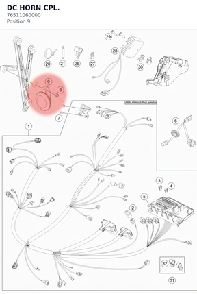 Diagram preview: DC HORN CPL. (76511060000)
