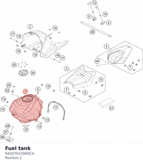 Diagram preview: Fuel tank (94507013000CA)