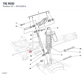 TIE ROD 87510381A diagram position