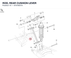 ROD, REAR CUSHION LEVER 87510631A diagram position