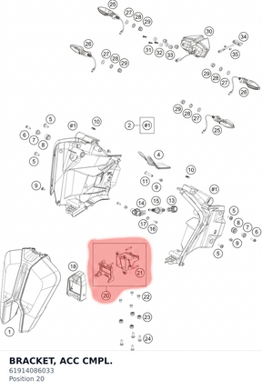 Diagram preview: BRACKET, ACC CMPL. (61914086033)