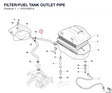 FILTER/FUEL TANK OUTLET PIPE