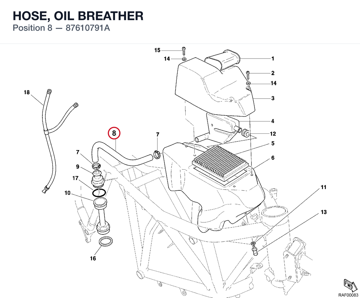 HOSE, OIL BREATHER