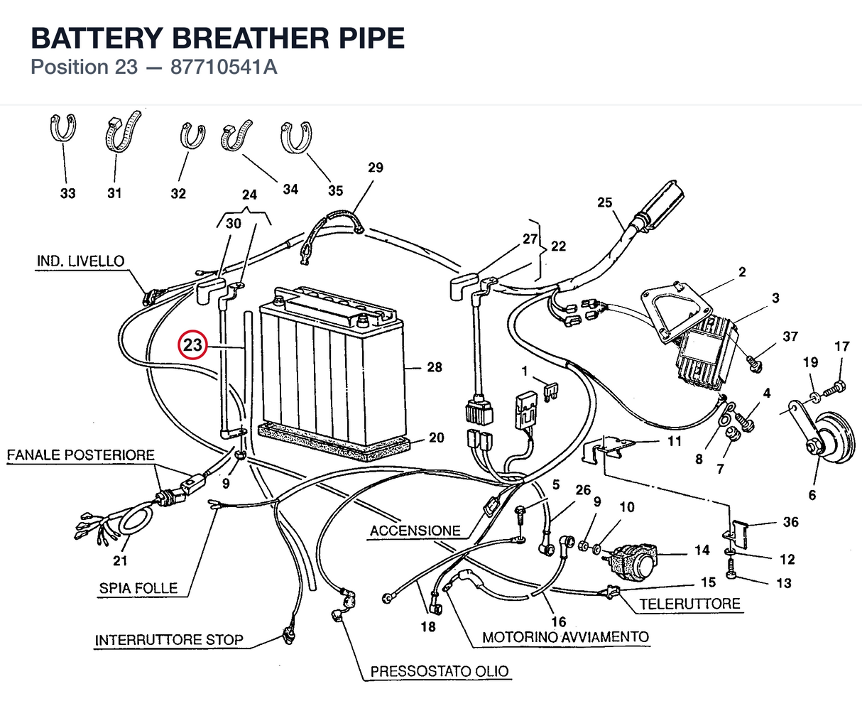 BATTERY BREATHER PIPE