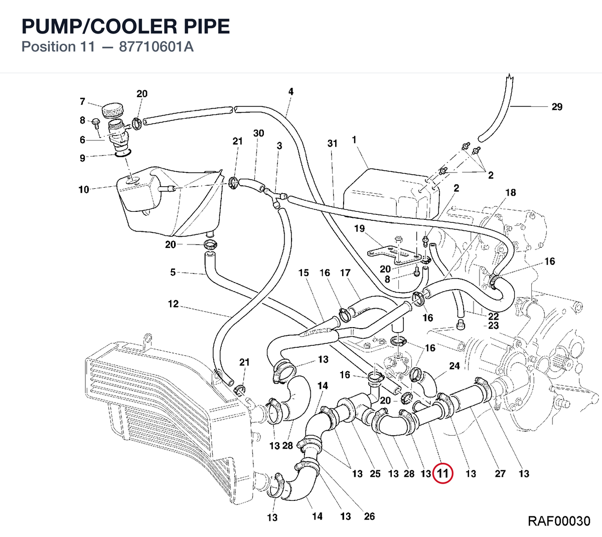 PUMP/COOLER PIPE