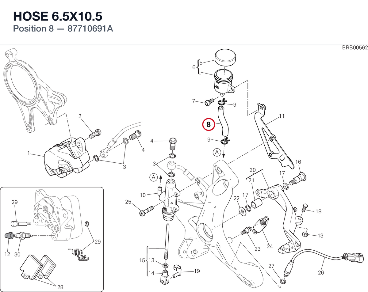HOSE 6.5X10.5 87710691A diagram position