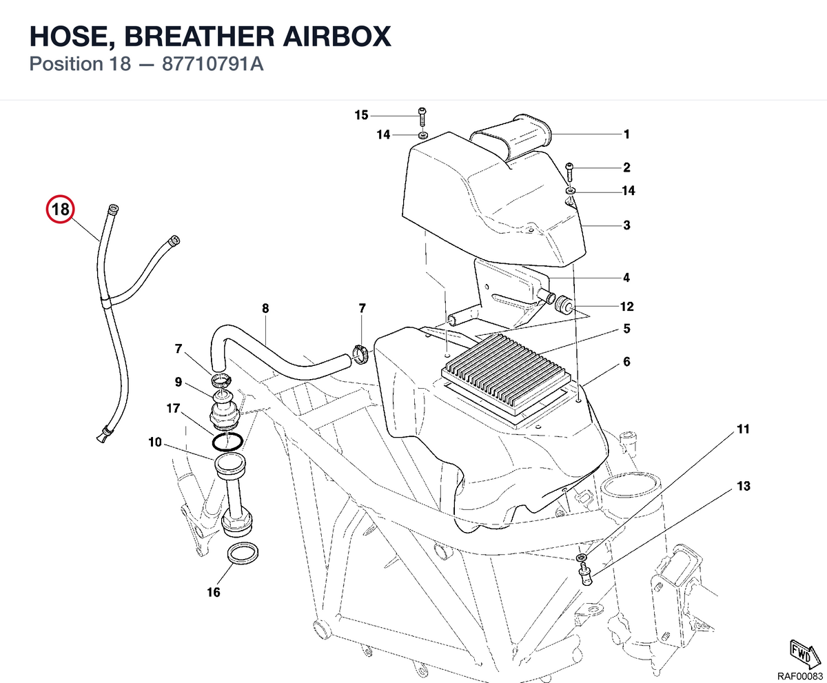 HOSE, BREATHER AIRBOX