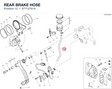 REAR BRAKE HOSE 87712761A diagram position