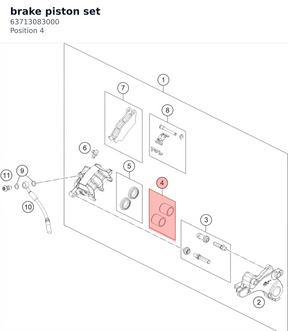 Diagram preview: brake piston set (63713083000)