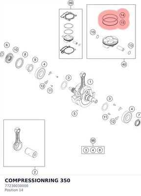 Diagram preview: COMPRESSIONRING 350 (77230030000)
