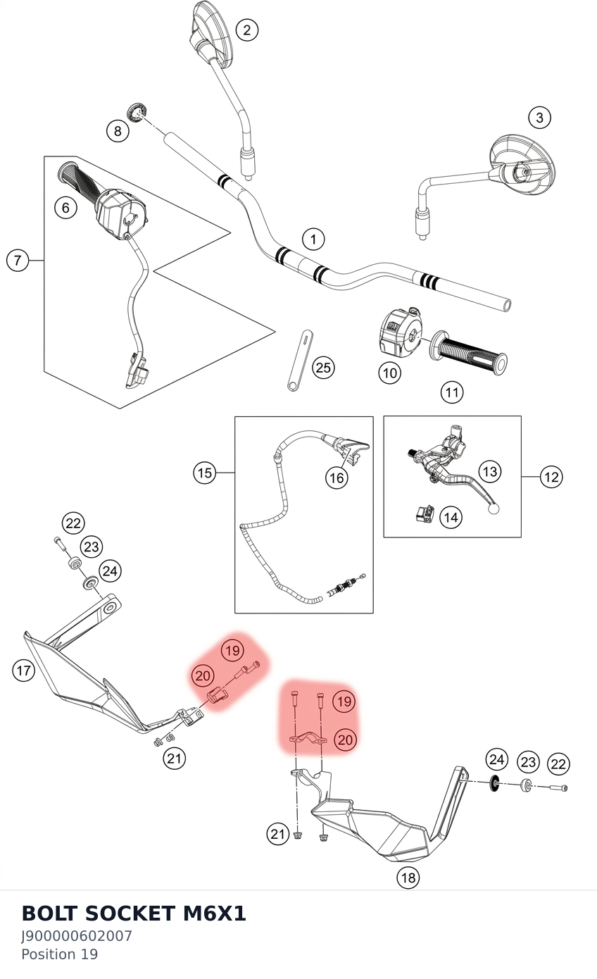 Diagram preview: BOLT SOCKET M6X1 (J900000602007)