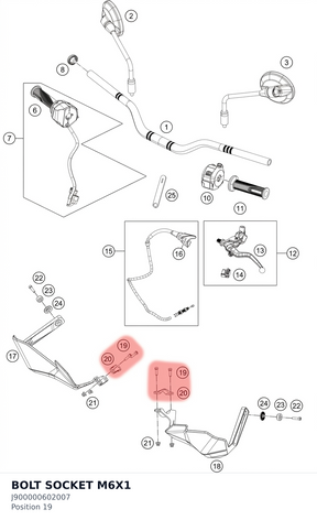 Diagram preview: BOLT SOCKET M6X1 (J900000602007)