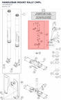 Diagram preview: HANDLEBAR MOUNT RALLY CMPL. (76702004033)