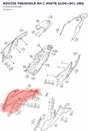 Diagram preview: ADV250 TNKSPOILR RH C WHITE GLOS+DCL ORG (95808051000ABC)