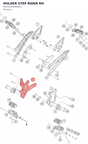 Diagram preview: HOLDER STEP RIDER RH (A60303N39000C1)