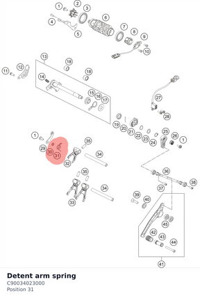 Diagram preview: Detent arm spring (C90034023000)