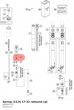 Diagram preview: Spring (13,9) 17-32 rebound cpl. (48600511S)