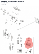 Diagram preview: Ignition lock Race On 313 MHz (61611166000)