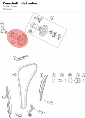 Diagram preview: Camshaft inlet valve (79336109000)