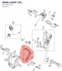 Diagram preview: HEAD LIGHT CPL. (90114001100)