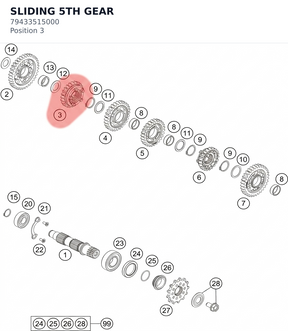 Diagram preview: SLIDING 5TH GEAR (79433515000)
