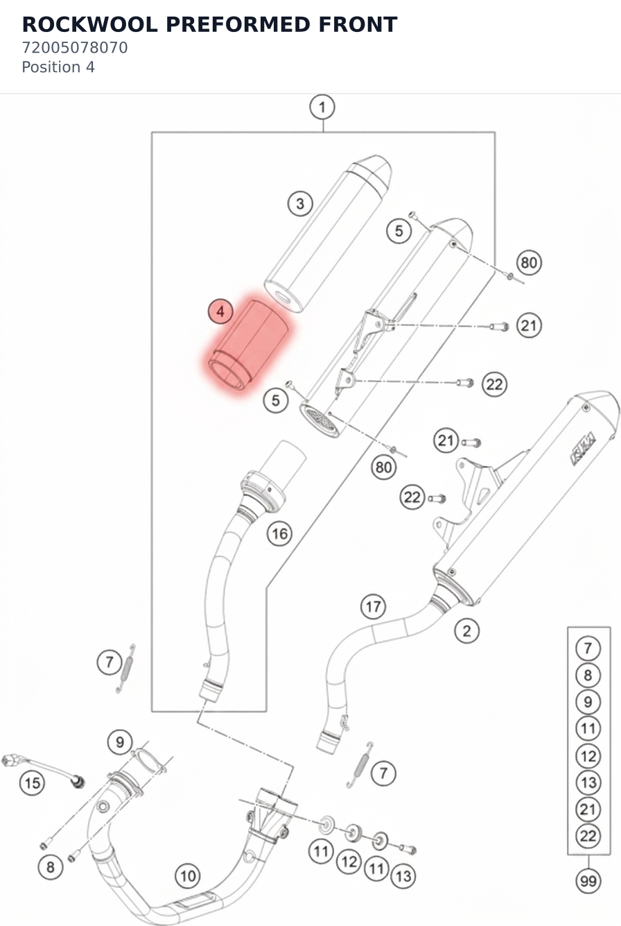 Diagram preview: ROCKWOOL PREFORMED FRONT (72005078070)