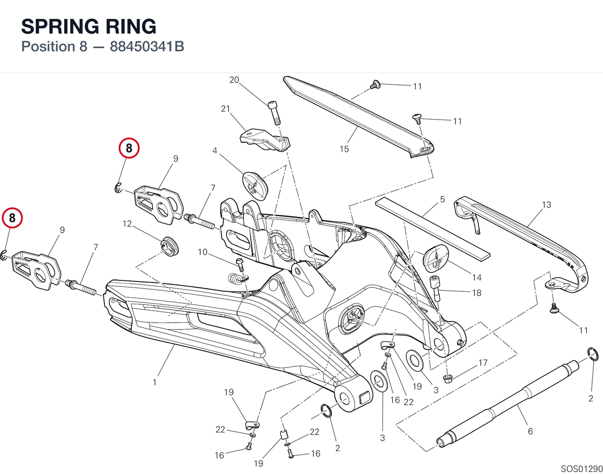 SPRING RING 88450341B diagram position