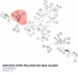 Diagram preview: ADV250 STEP PILLION RH  BLK GLOSS (95703049000)