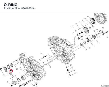 O-RING 88640351A diagram position