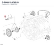O-RING 15.47X3.53 88640761A diagram position