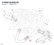 O-RING 29.82X2.62 88641371A diagram position