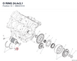 O RING 24,4x3,1 88643151A diagram position