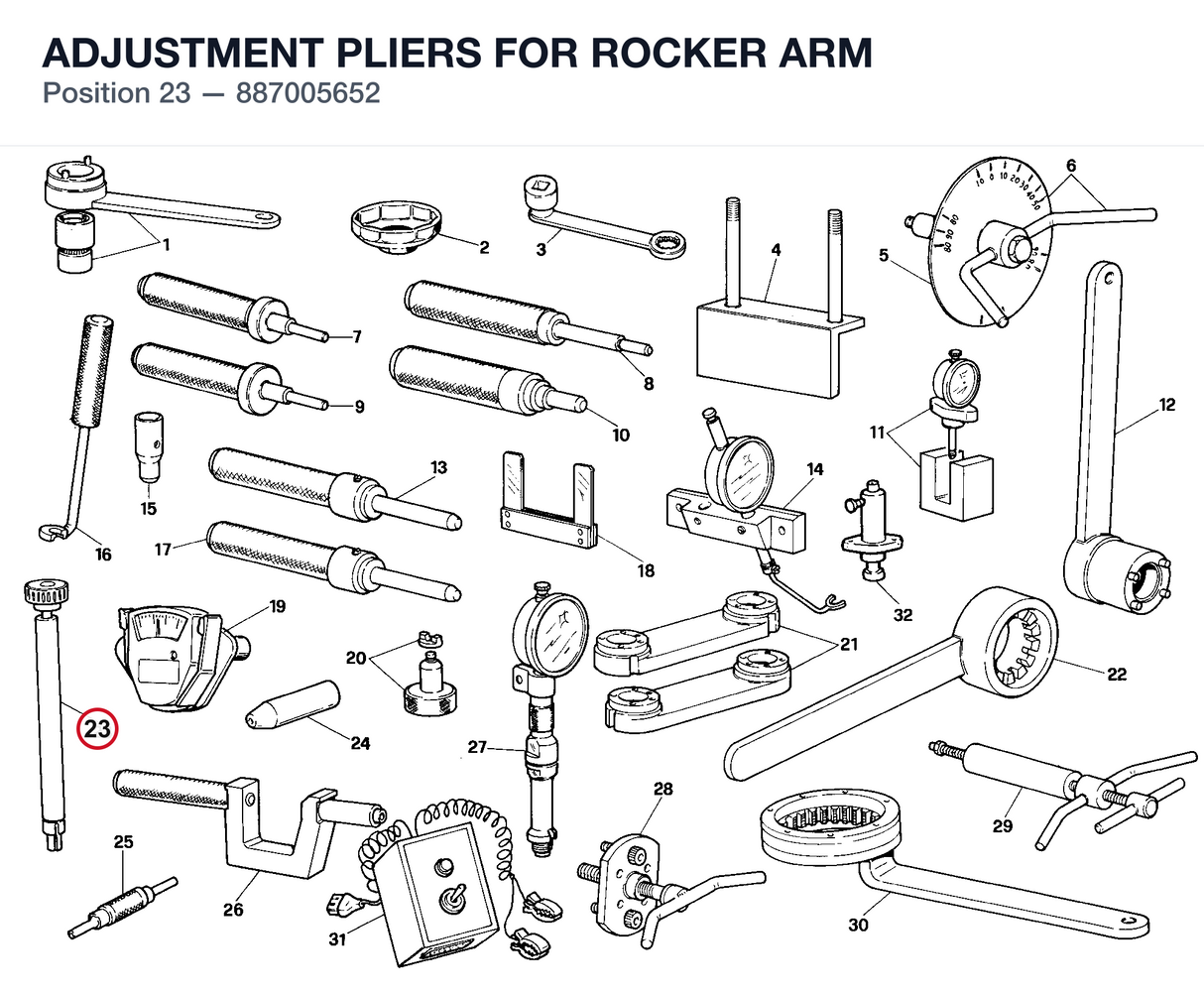 ADJUSTMENT PLIERS FOR ROCKER ARM