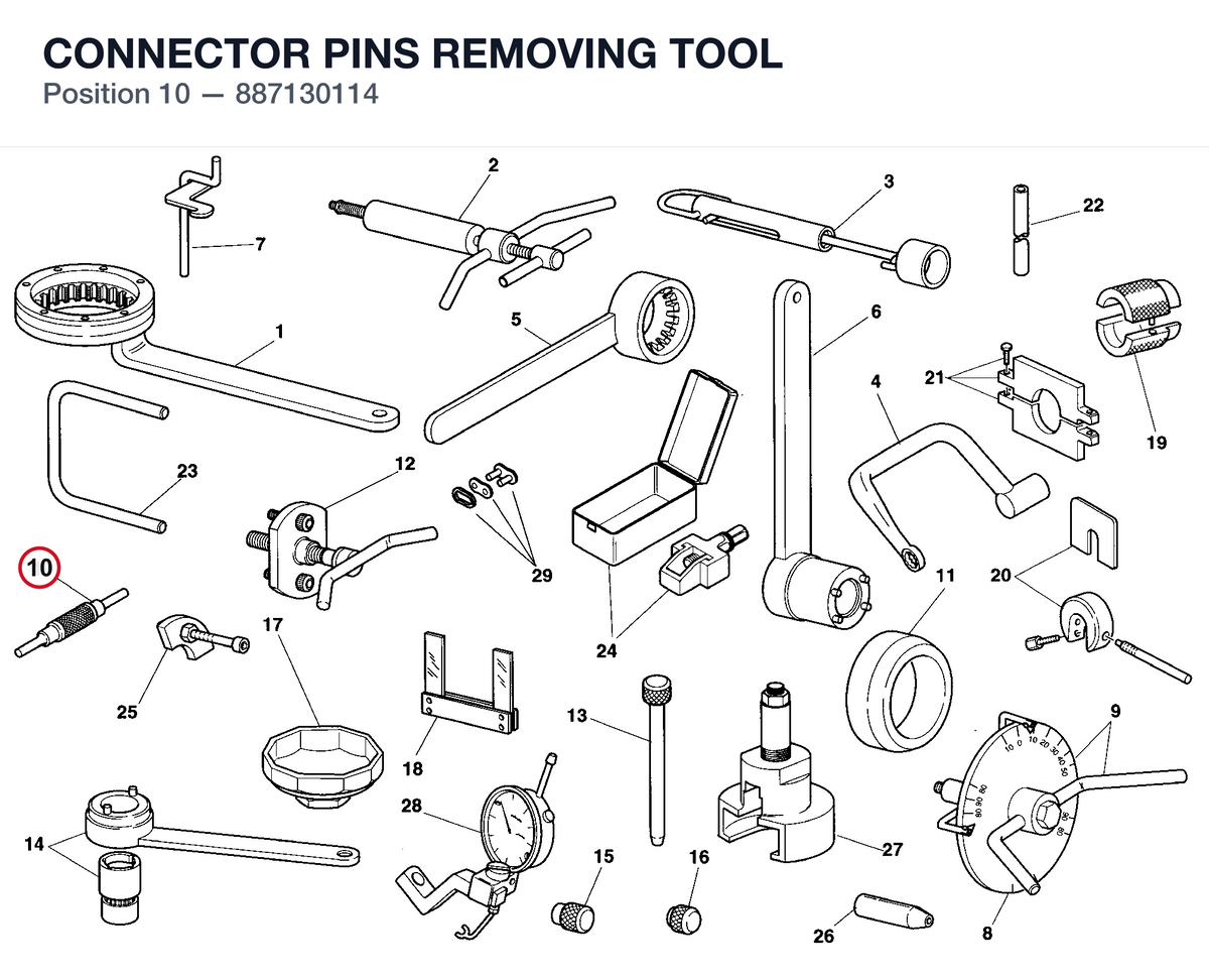 CONNECTOR PINS REMOVING TOOL