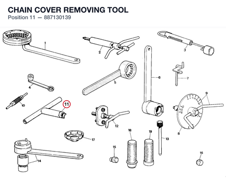 CHAIN COVER REMOVING TOOL