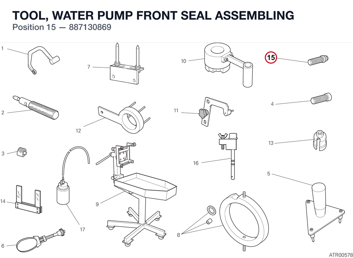 TOOL, WATER PUMP FRONT SEAL ASSEMBLING