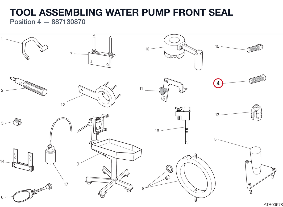 TOOL ASSEMBLING WATER PUMP FRONT SEAL