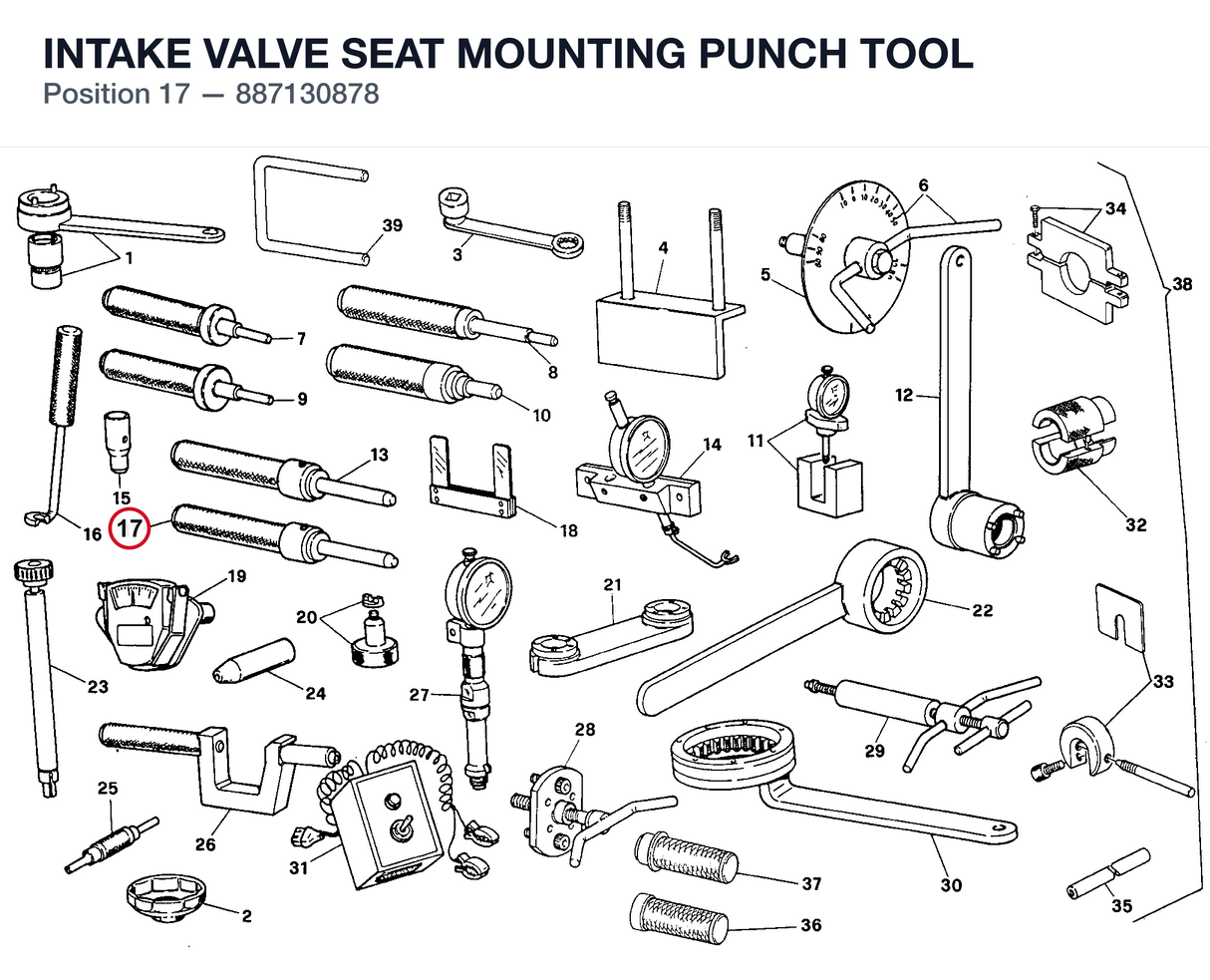 INTAKE VALVE SEAT MOUNTING PUNCH TOOL