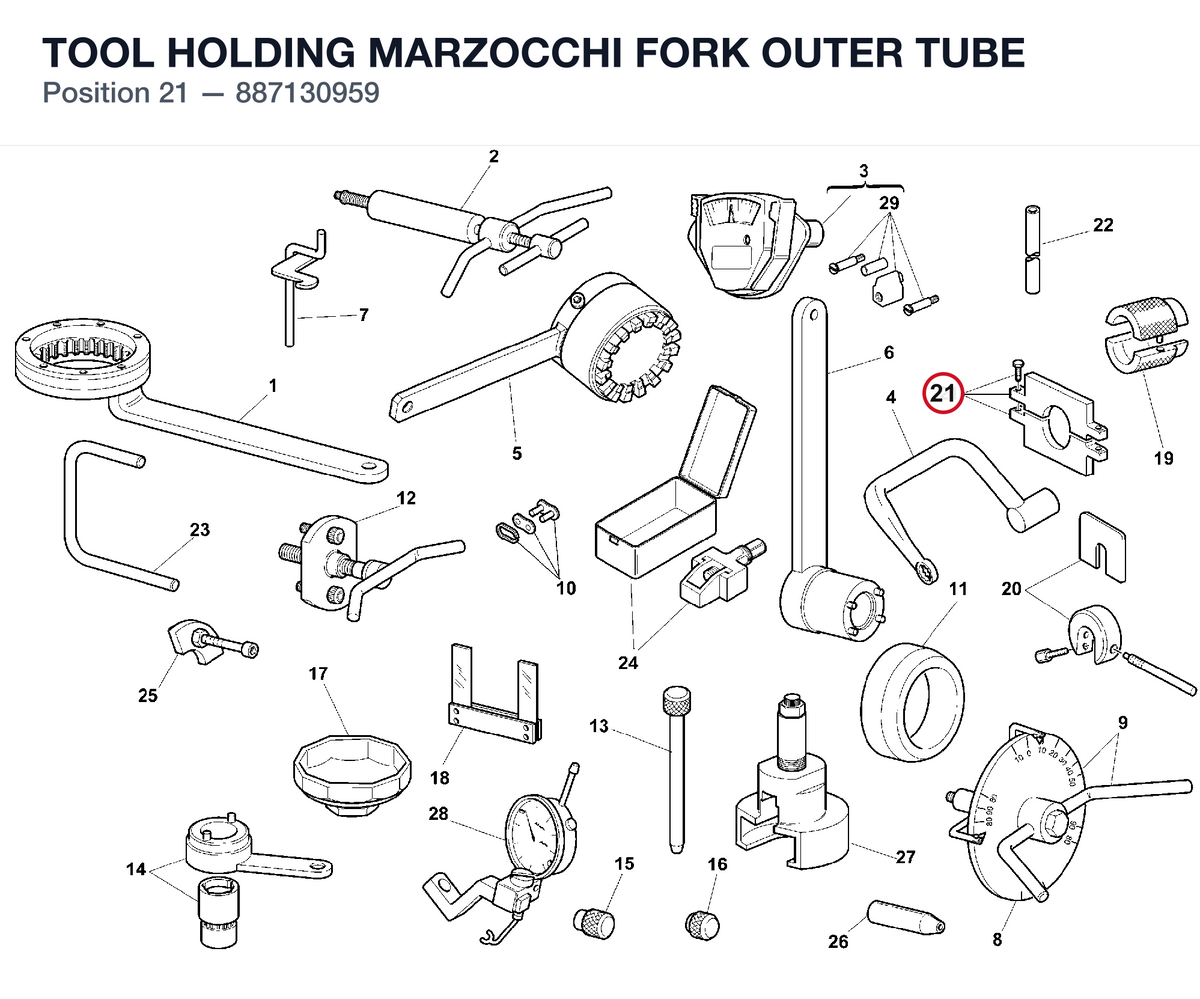 TOOL HOLDING MARZOCCHI FORK OUTER TUBE