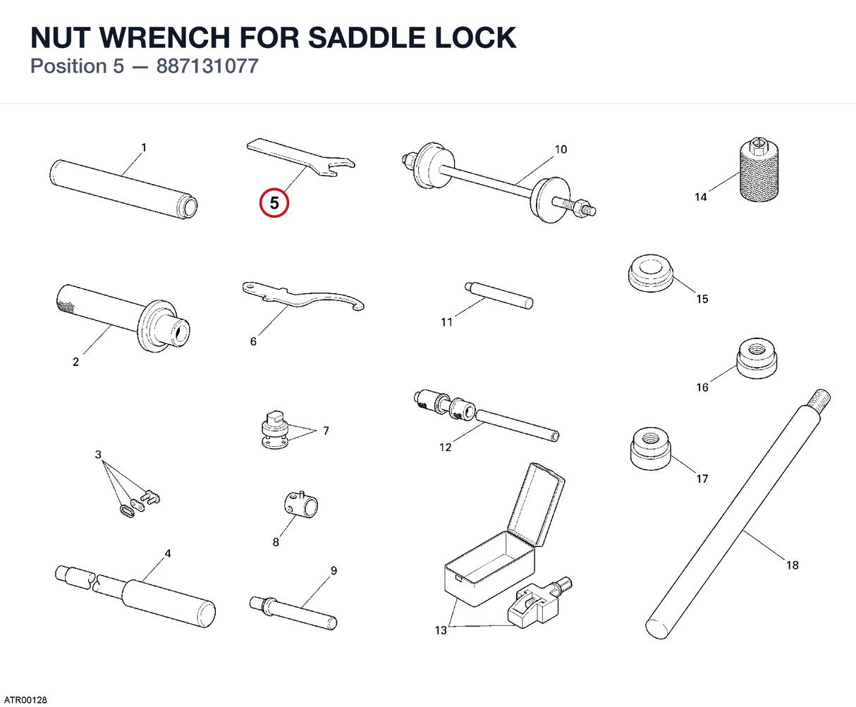 NUT WRENCH FOR SADDLE LOCK