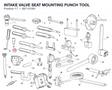 INTAKE VALVE SEAT MOUNTING PUNCH TOOL
