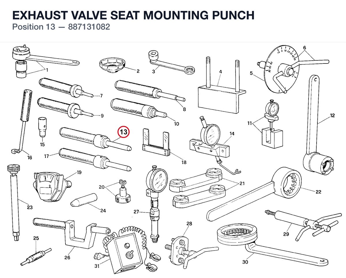 EXHAUST VALVE SEAT MOUNTING PUNCH
