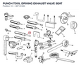 PUNCH TOOL DRIVING EXHAUST VALVE SEAT