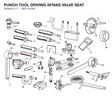 PUNCH TOOL DRIVING INTAKE VALVE SEAT