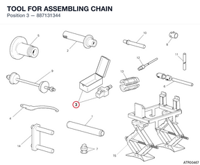 TOOL FOR ASSEMBLING CHAIN