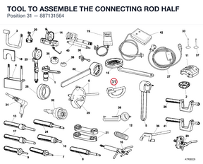 TOOL TO ASSEMBLE THE CONNECTING ROD HALF