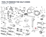TOOL TO REMOVE THE HALF-CONES