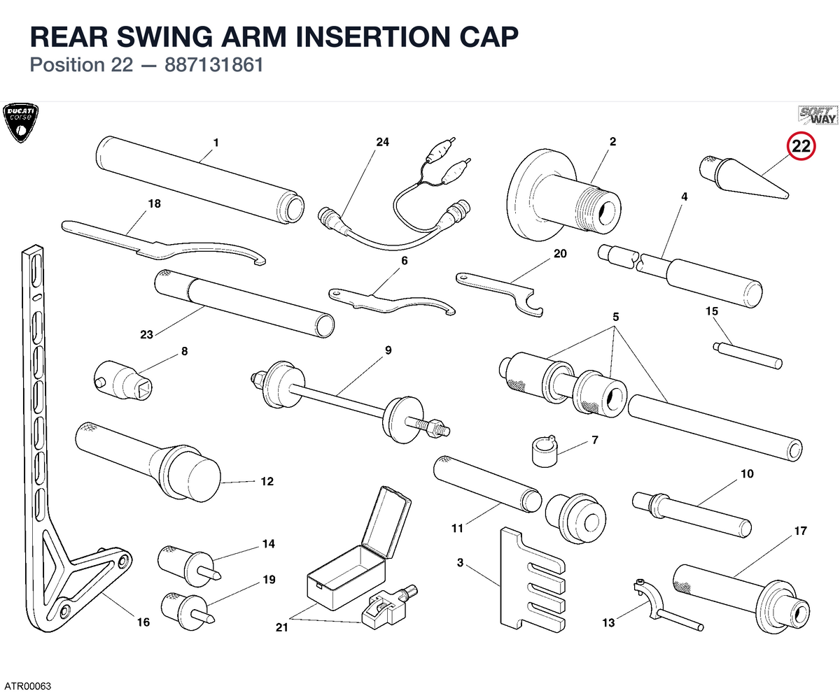 REAR SWING ARM INSERTION CAP