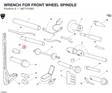 WRENCH FOR FRONT WHEEL SPINDLE