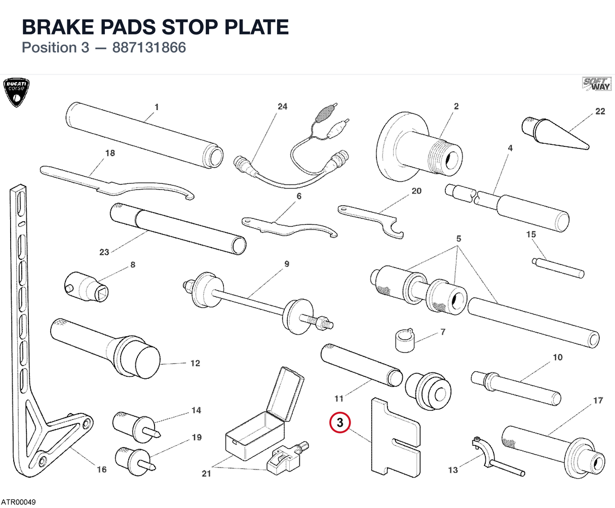 BRAKE PADS STOP PLATE
